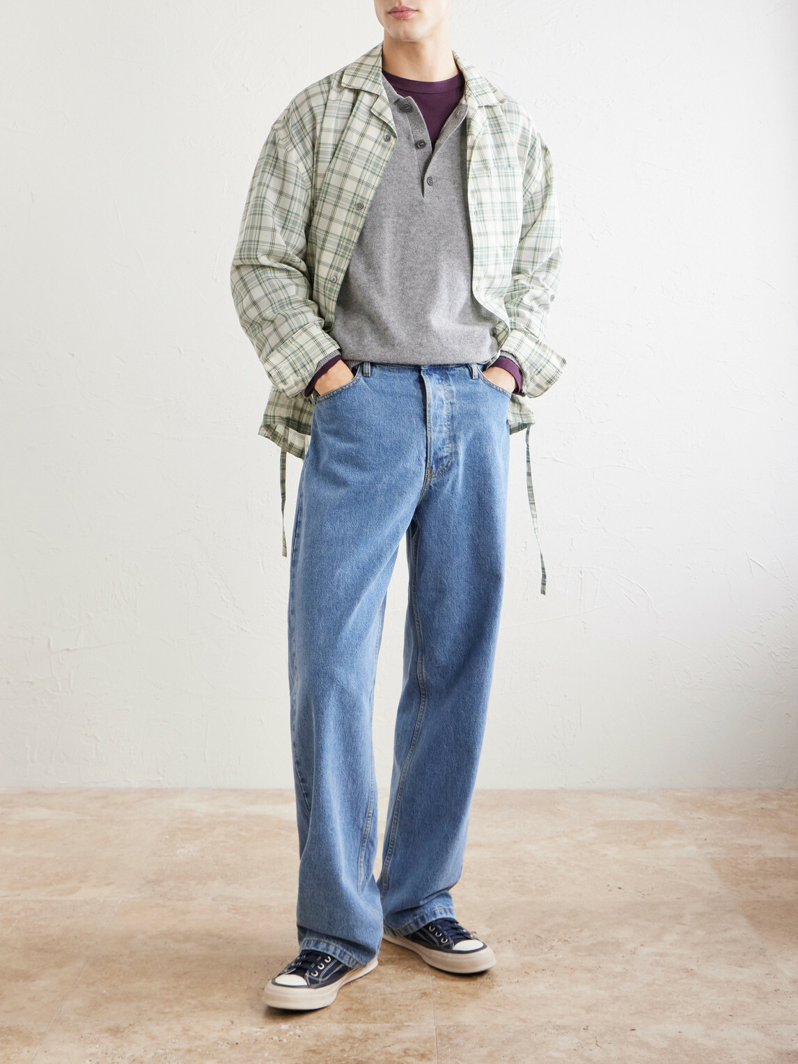 FRAME - Wool Polo Sweater - Gray