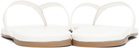 Staud White Freja Thong Sandals