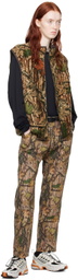 Gramicci Khaki Stand Collar Reversible Vest