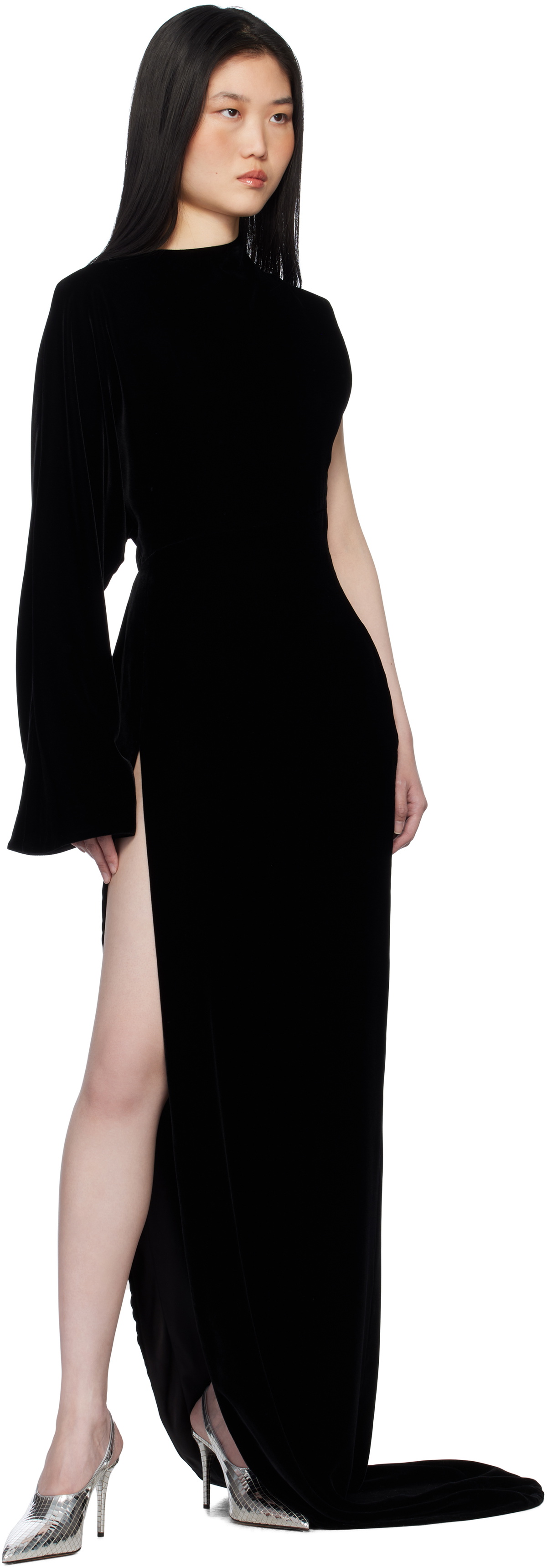 ALAÏA Black Velvet Maxi Dress ALAÏA