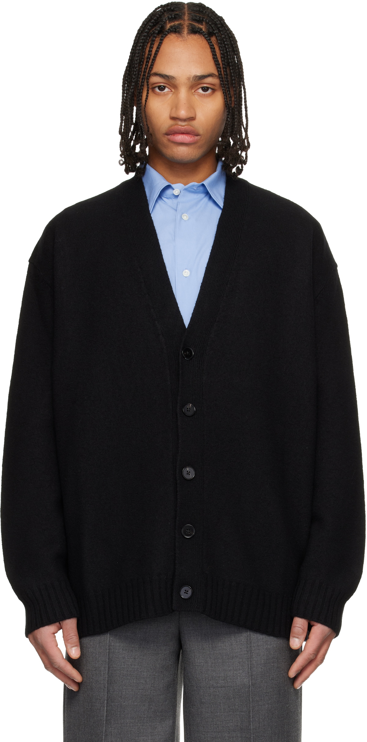 Jil Sander Black Zip Cardigan Jil Sander