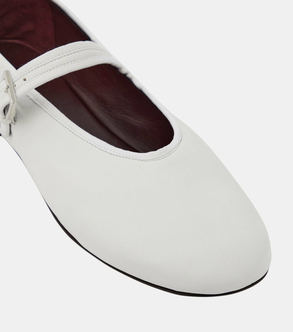 ★人気のメリージェーン★THE ROＷ★Leather ballet flats THE ROW | Leather Mary Jane Ballerina Flats | BLACK | Women