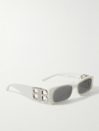 Balenciaga - Dynasty Rectangular-Frame Acetate and Silver-Tone Sunglasses