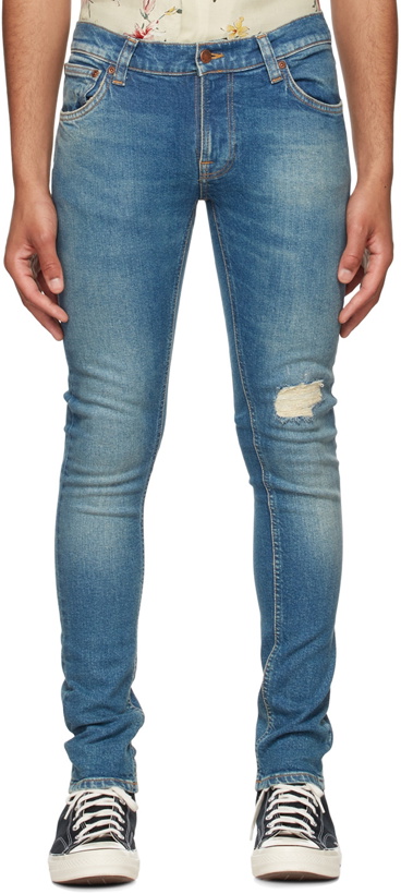 Photo: Nudie Jeans Blue Tight Terry Jeans