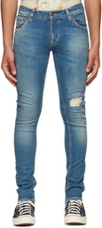 Nudie Jeans Blue Tight Terry Jeans