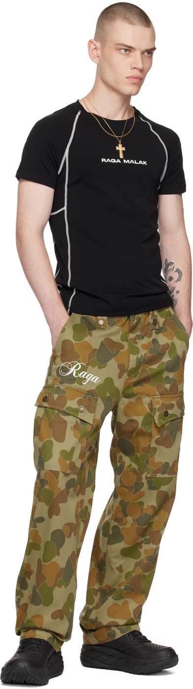 Raga Malak Black Raglan T-Shirt