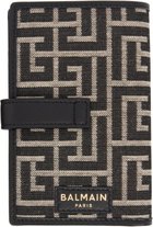Balmain Black Pulse Holder Monogram Jacquard Card Holder