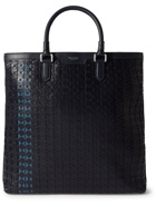 Serapian - Two-Tone Woven Leather Tote Bag - Blue