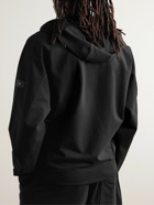 Y-3 - Panelled Organic Cotton-Blend Jersey and Ripstop Half-Zip Hoodie - Black