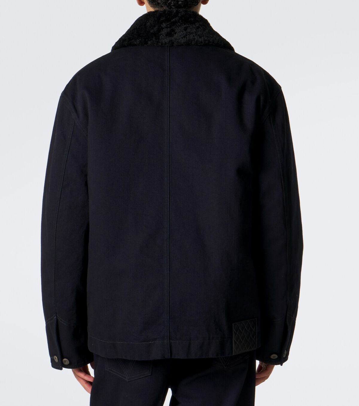 Bottega Veneta Shearling-trimmed denim jacket