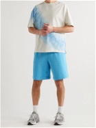 Ninety Percent - Wide-Leg Organic Cotton-Jersey Drawstring Shorts - Blue