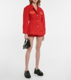Ganni - High-rise denim shorts