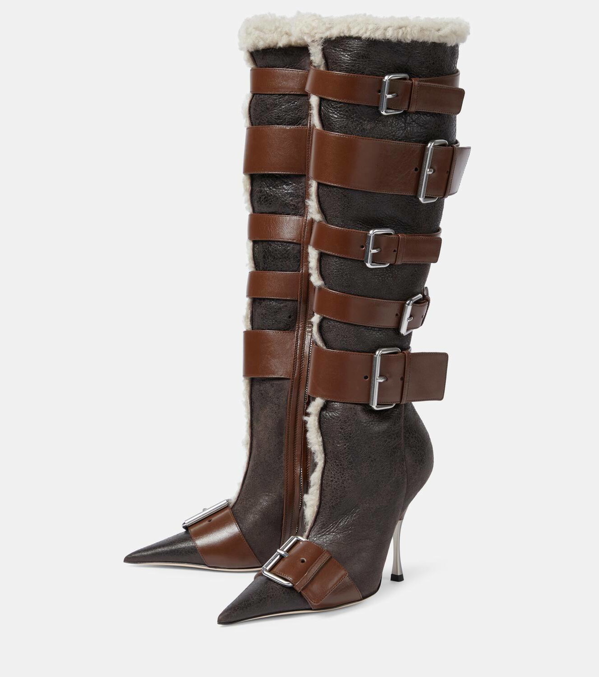 Blumarine Hilda leather knee-high boots