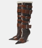Blumarine Hilda leather knee-high boots