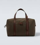 Giorgio Armani Leather-trimmed canvas duffel bag