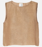 Leset Stella sequined cropped tank top