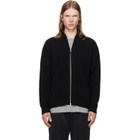MM6 Maison Margiela Black Ribbed Knit Jacket