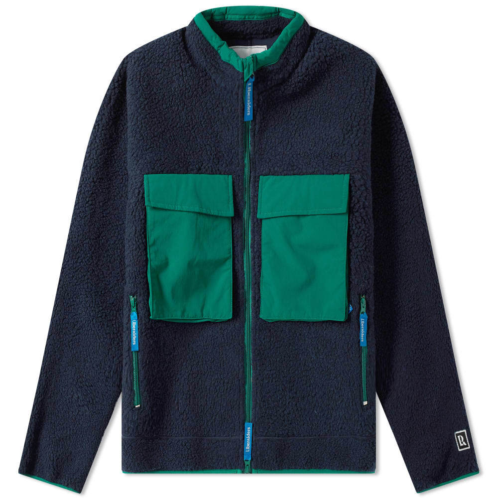 Reversible Utility Fleece Jacket in Dark Blue Liberaiders