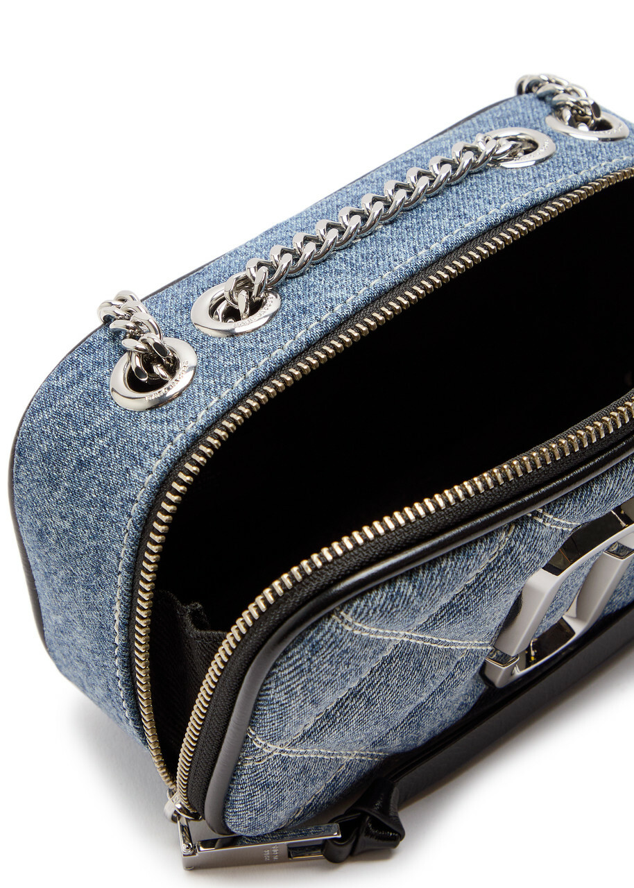 Marc Jacobs The Snapshot Quilted Denim Cross-body bag - Blue - One Size