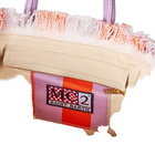 MC2 Saint Barth Colette Cotton Canvas Handbag With Lilac And Red Stripes