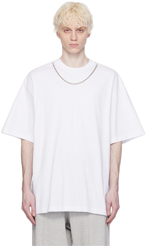 Photo: AMBUSH White Ballchain T-Shirt