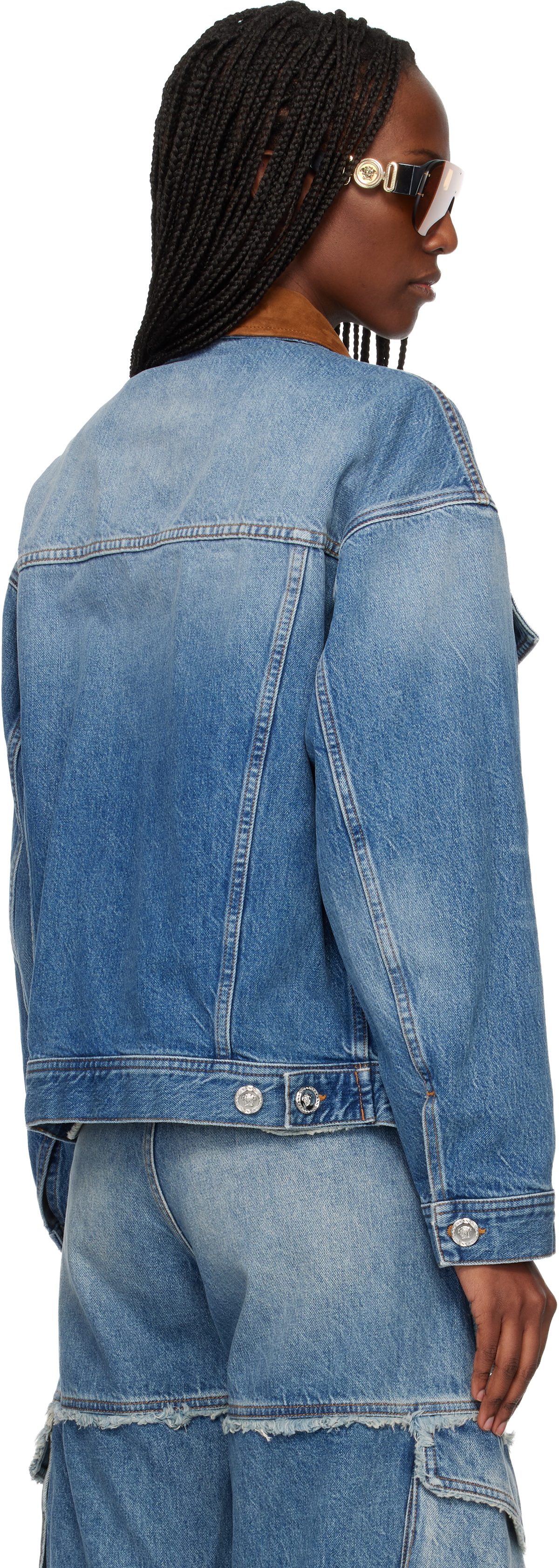 Versace Blue Trucker Denim Jacket