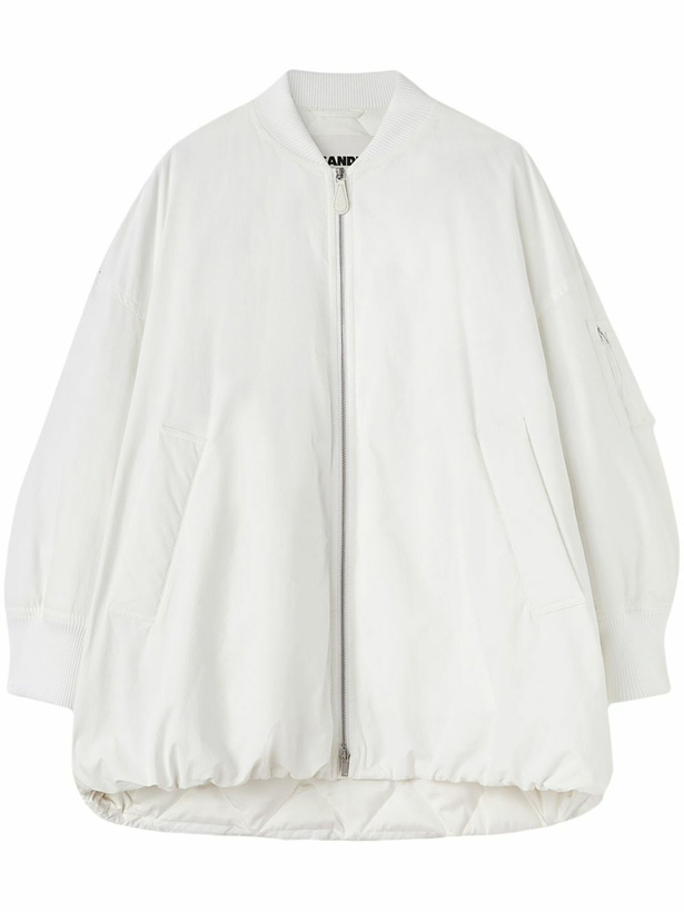Photo: Jil Sander White Padded Bomber Jacket