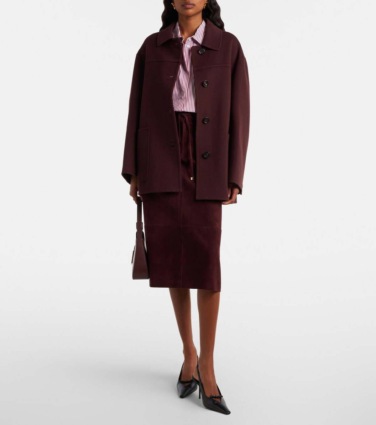 'S Max Mara Suede midi skirt