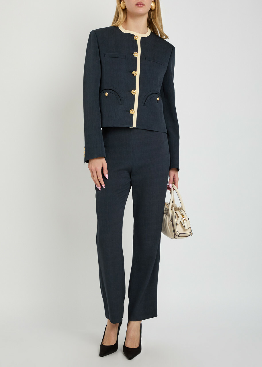 Blaze Milano Morelia Flared-leg Woven Trousers Black