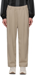 Dime Tan Pleated Trousers