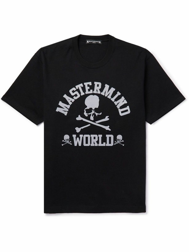 Photo: Mastermind World - Logo-Print Cotton-Jersey T-Shirt - Black