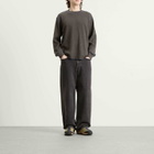 Polar Skate Co. Men's Dylan Waffle Long Sleeve T-Shirt in Dirty Black/Blue