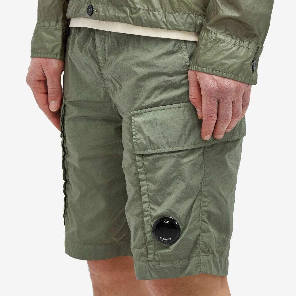 C.P. Company Men's Chrome-R Cargo Shorts in Agave Green C.P. Company