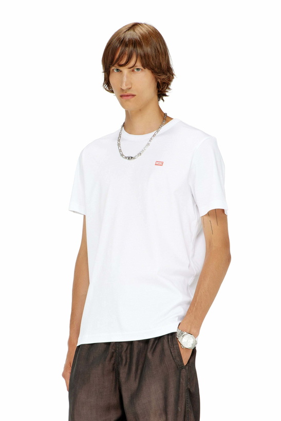 Photo: Diesel T-shirt in mercerised cotton - T-Shirts Mens in White
