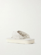 DRKSHDW by Rick Owens - Frayed Denim Sandals - White