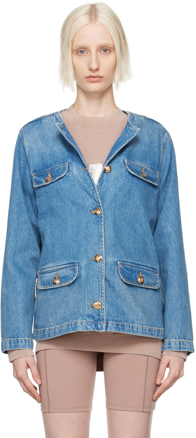 【関税込み】ANINE BING ブルー Janet デニムジャケット ANINE BING Blue Janet Denim Jacket ANINE BING
