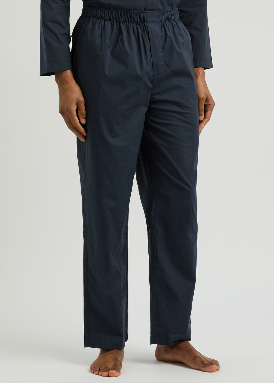 Boss Chris Poplin Pyjama set Dark Blue