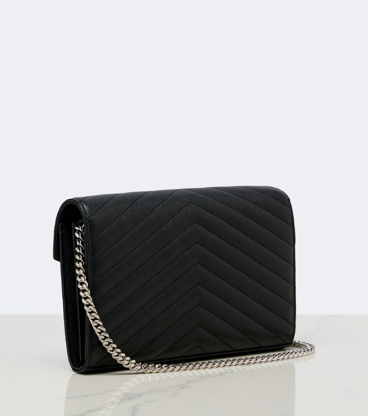 Saint Laurent Cassandre Envelope leather wallet on chain