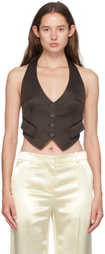TOM FORD Brown Open Back Vest