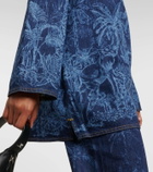 Alanui Jungle printed denim top