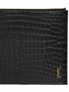 SAINT LAURENT - Ysl Croc Embossed Leather Ipad Holder