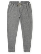 Oliver Spencer Loungewear - Slim-Fit Tapered Ribbed Recycled Cotton-Blend Jersey Sweatpants - Gray