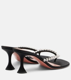 Amina Muaddi Gigi embellished satin thong sandals