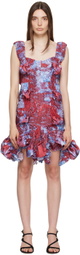 Feben SSENSE Exclusive Purple & Burgundy Twist Minidress