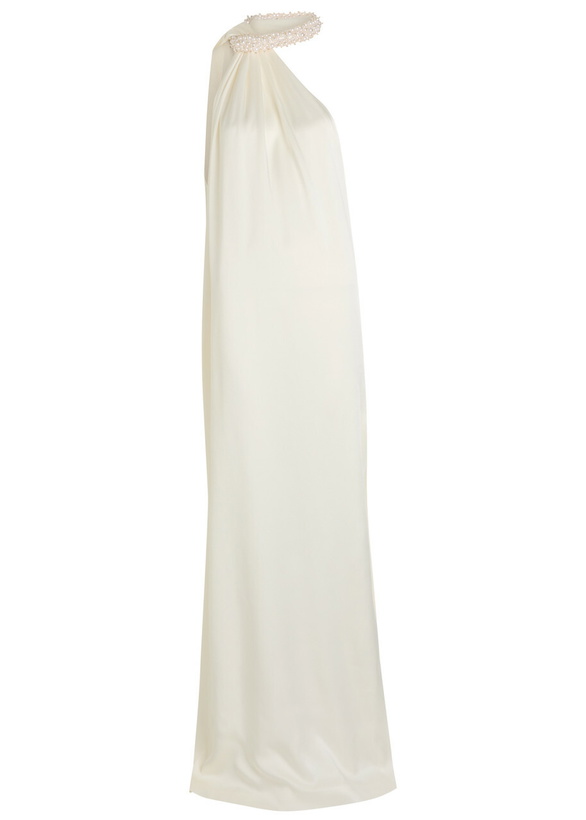 Photo: Stella Mccartney Faux Pearl-embellished Satin Gown Cream