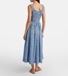 Dôen Emmaretta floral cotton voile midi dress