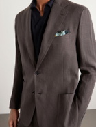 De Petrillo - Linen Single-Breasted Blazer - Brown