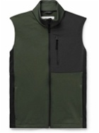 Aztech Mountain - Slim-Fit Panelled Stretch-Jersey and Ripstop Gilet - Green