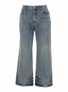 Juun.J Blue Jeans With Belt Loops And Panelled Design In Denim Man