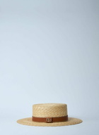 Gucci Straw Hat With Logo Plaque